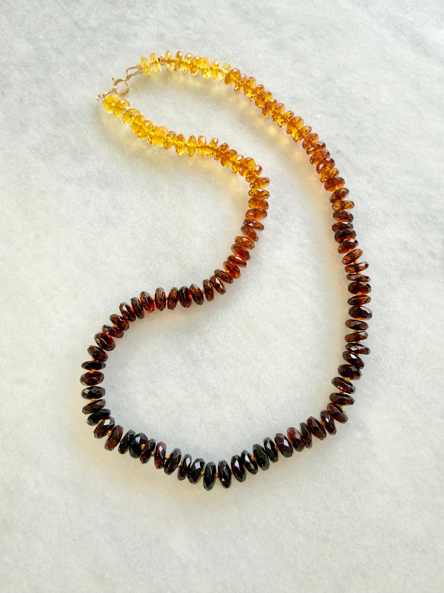 Sunset Ombre Amber Necklace