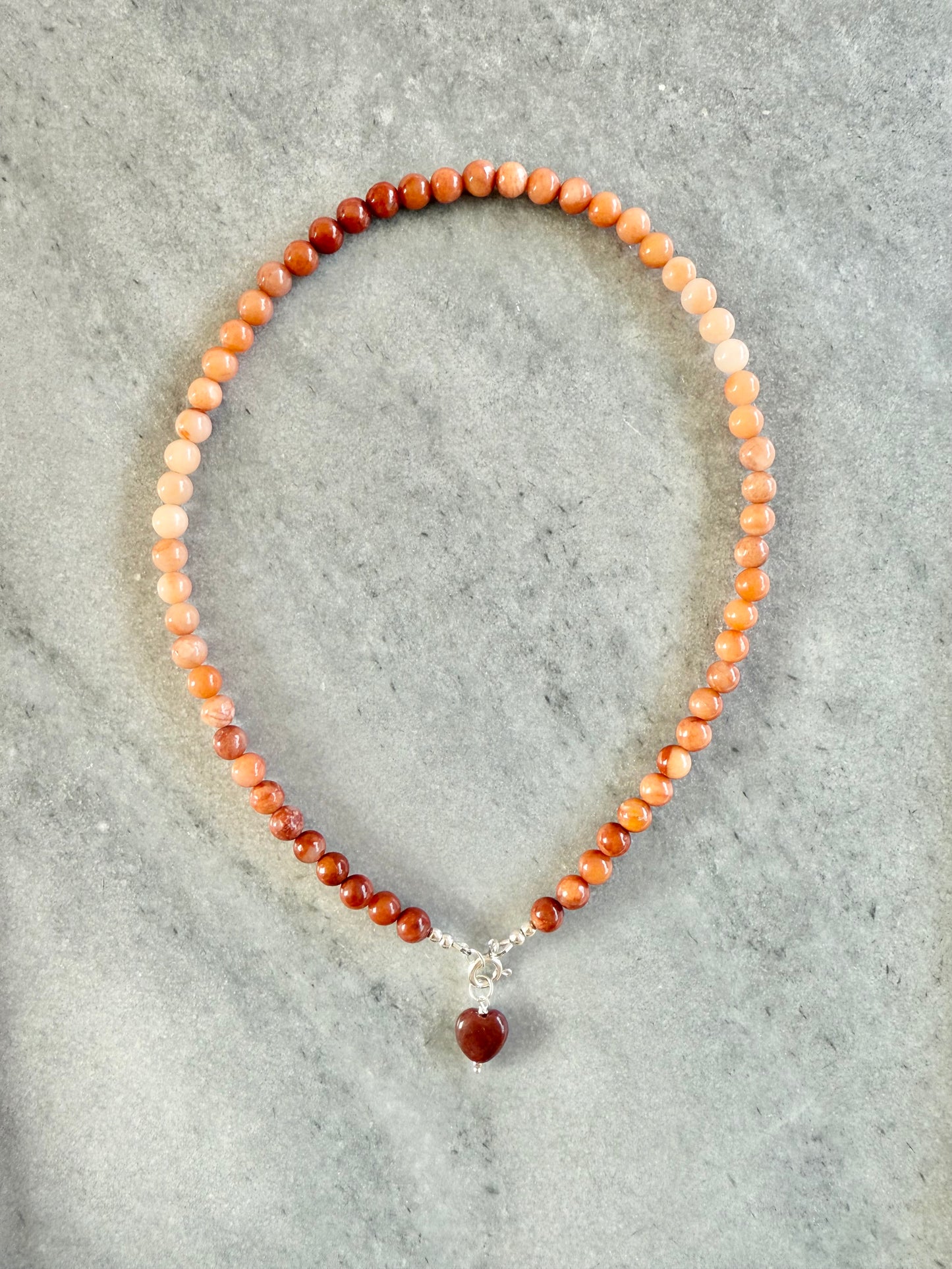 Red Aventurine Beaded Necklace