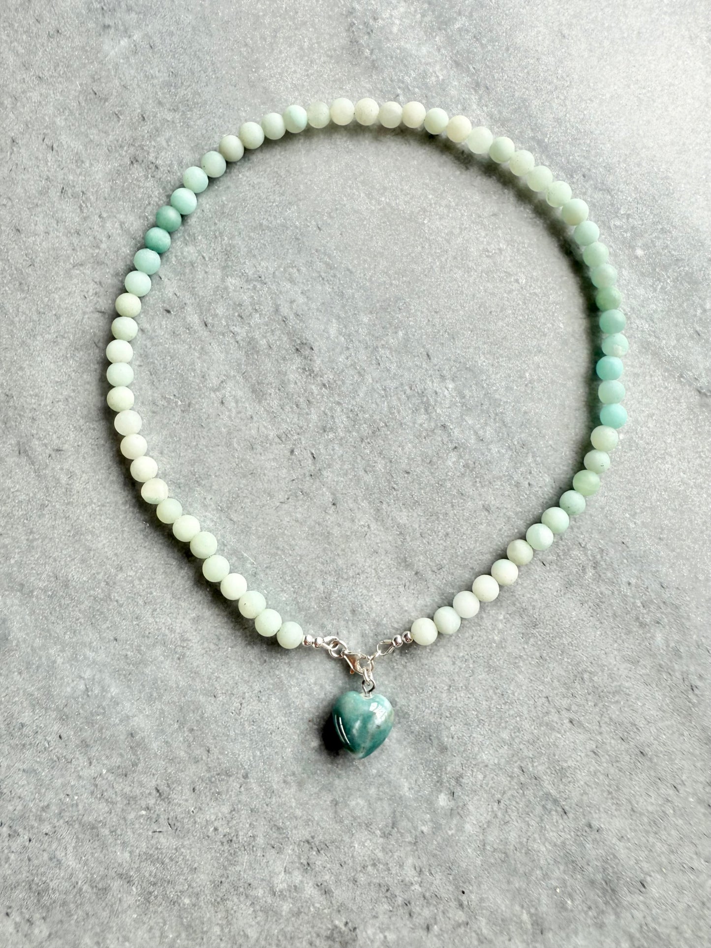 Frosted Amazonite Beaded Necklace