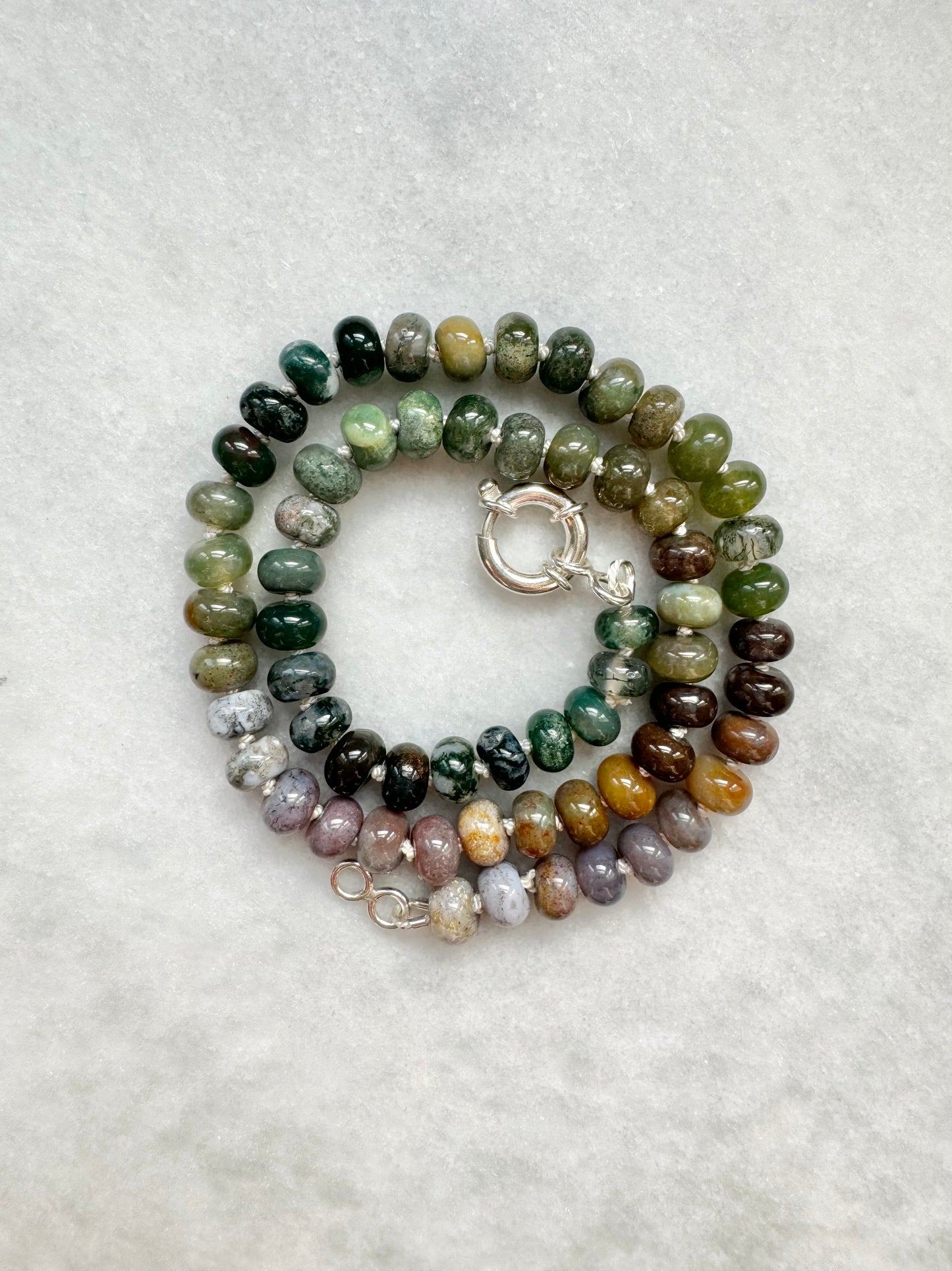 Indian Agate Hand Knotted Necklace