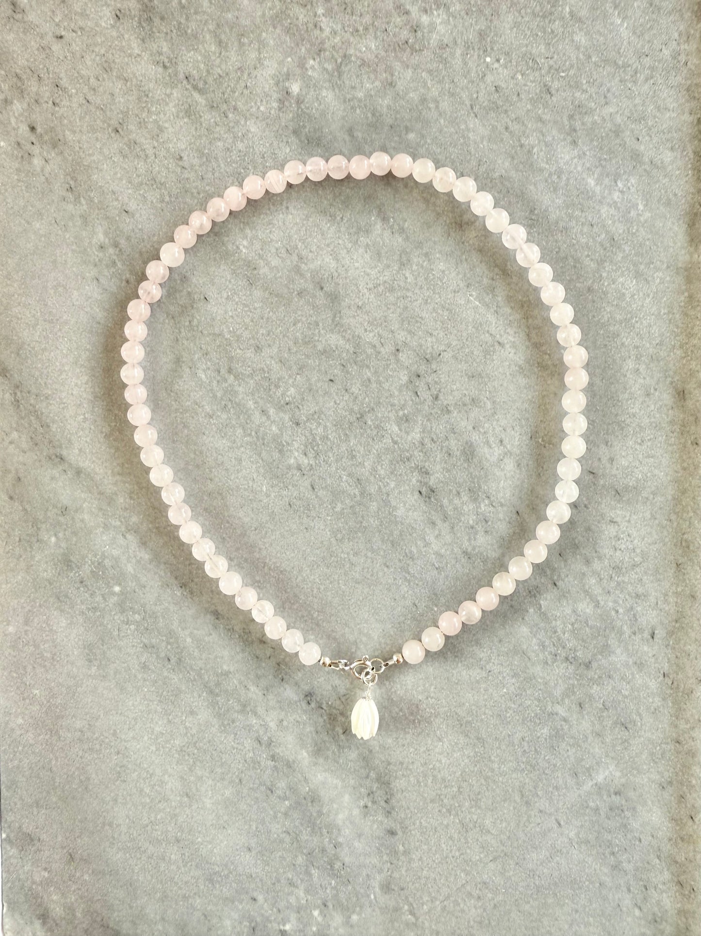 Rose Quartz Beaded Necklace