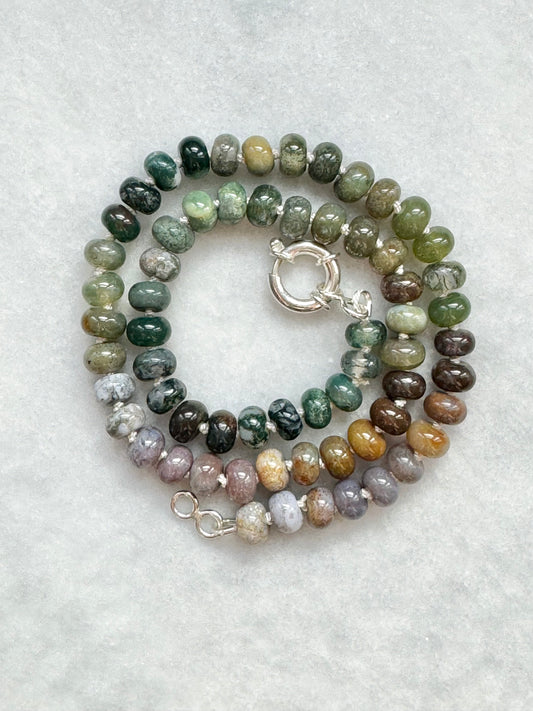 Indian Agate Hand Knotted Necklace