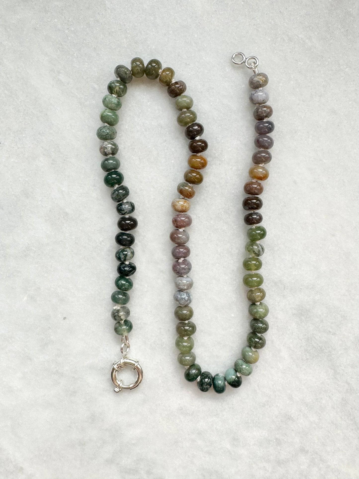 Indian Agate Hand Knotted Necklace