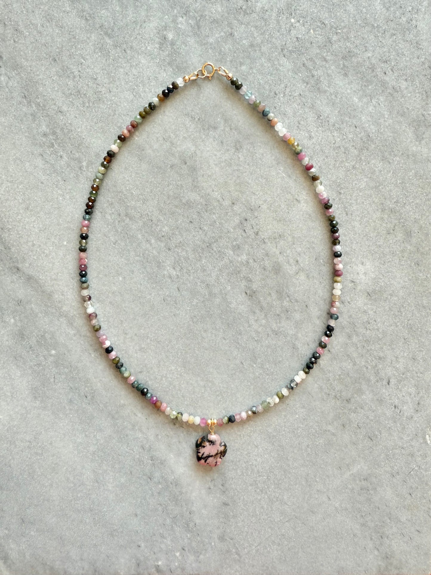 Tourmaline Flower Necklace