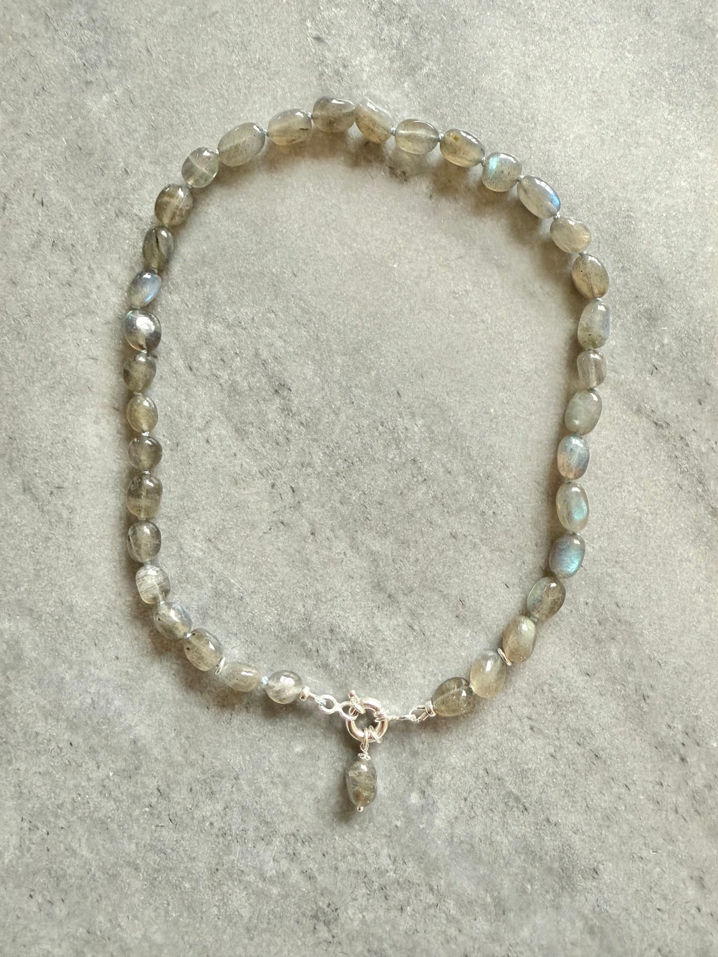 Hand Knotted Labradorite Necklace