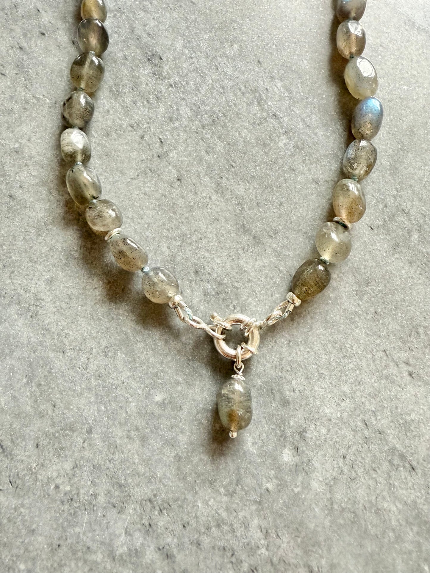 Hand Knotted Labradorite Necklace