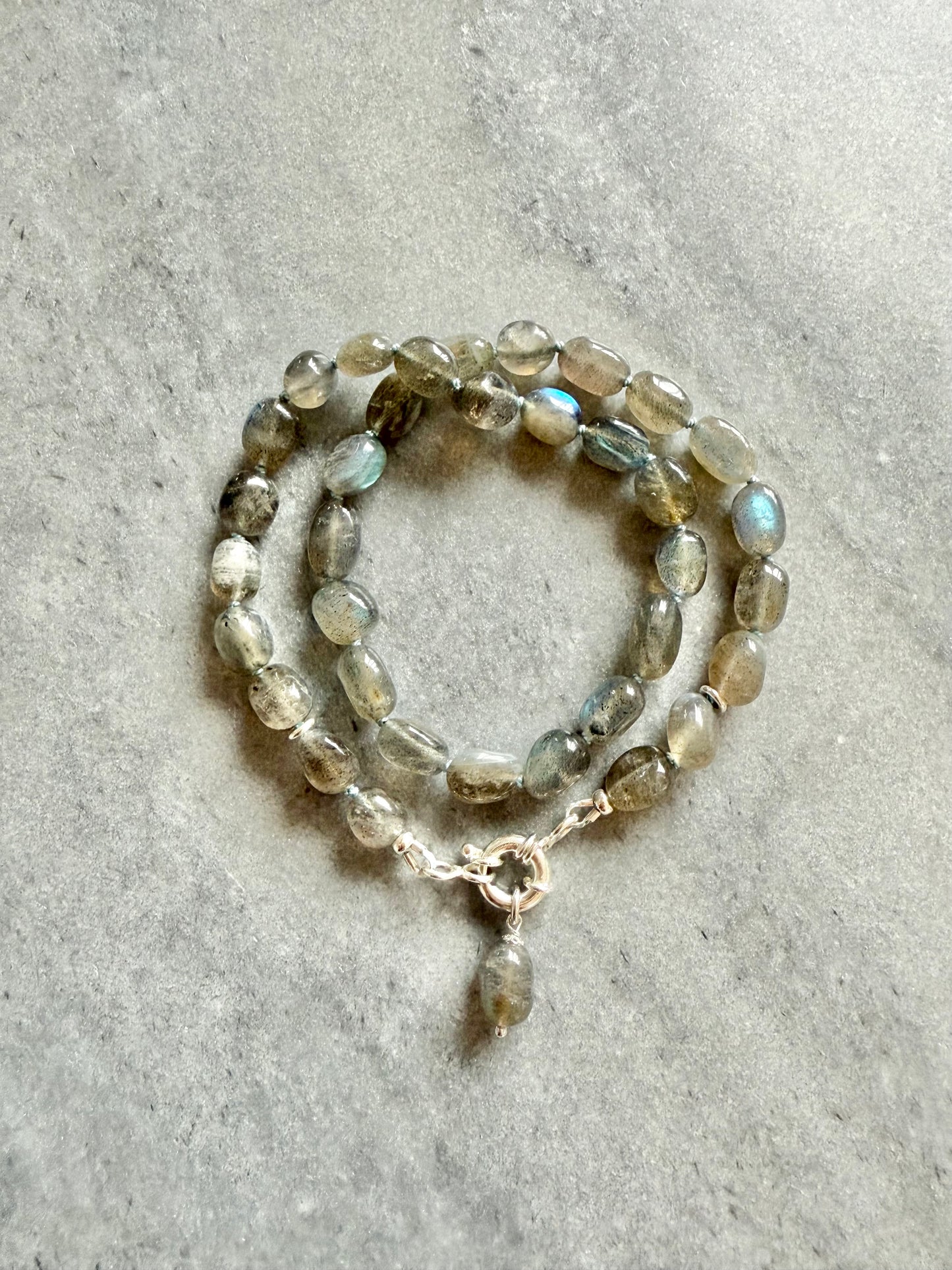 Hand Knotted Labradorite Necklace
