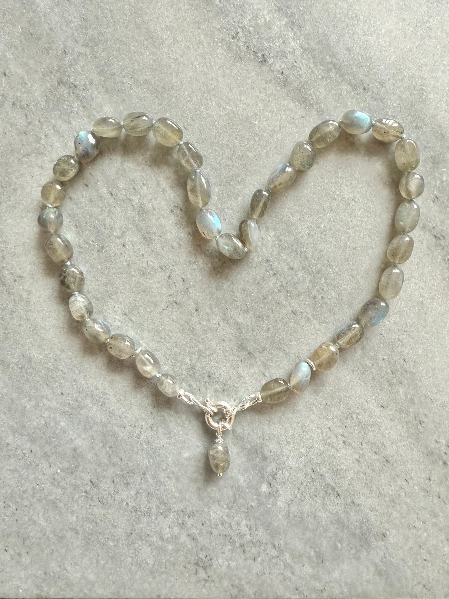 Hand Knotted Labradorite Necklace