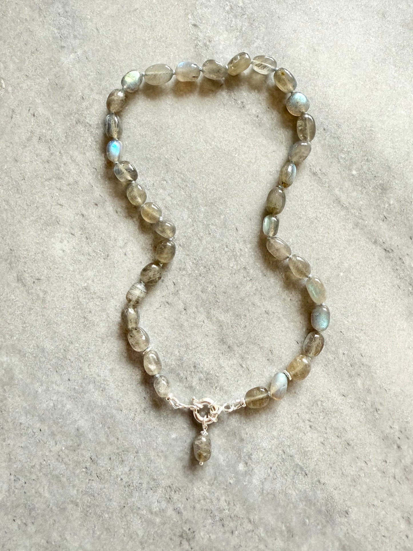 Hand Knotted Labradorite Necklace