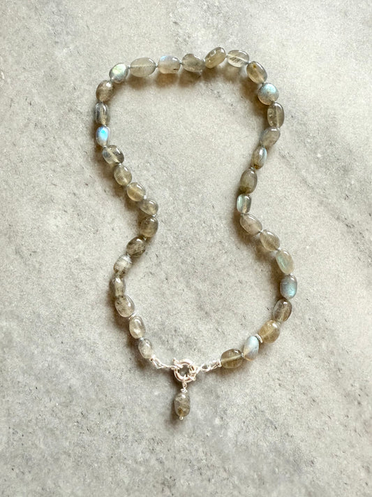 Hand Knotted Labradorite Necklace