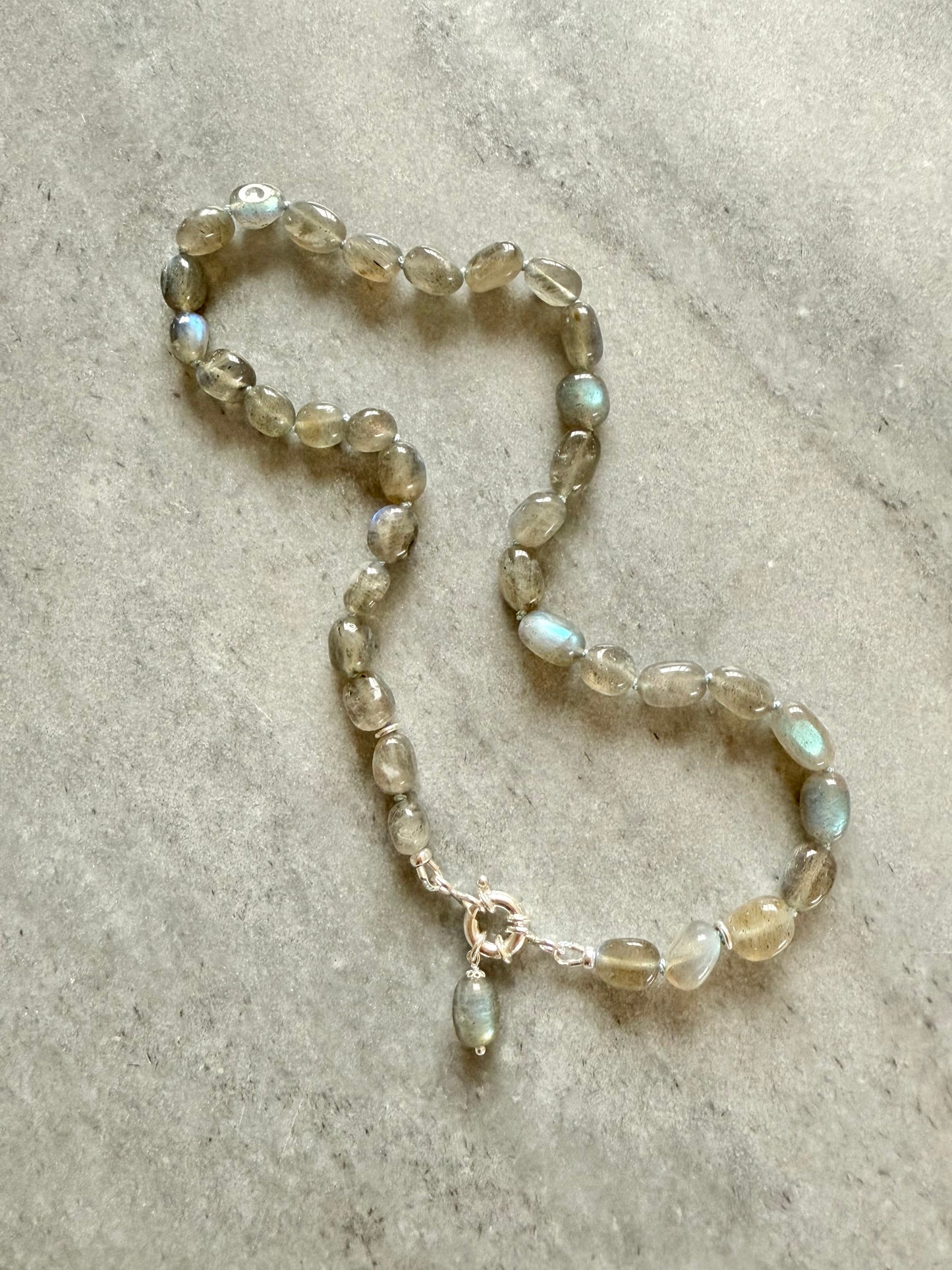 Hand Knotted Labradorite Necklace