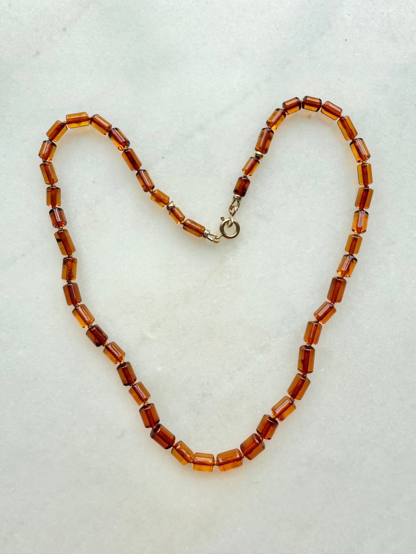 Honey Barrel Amber Necklace