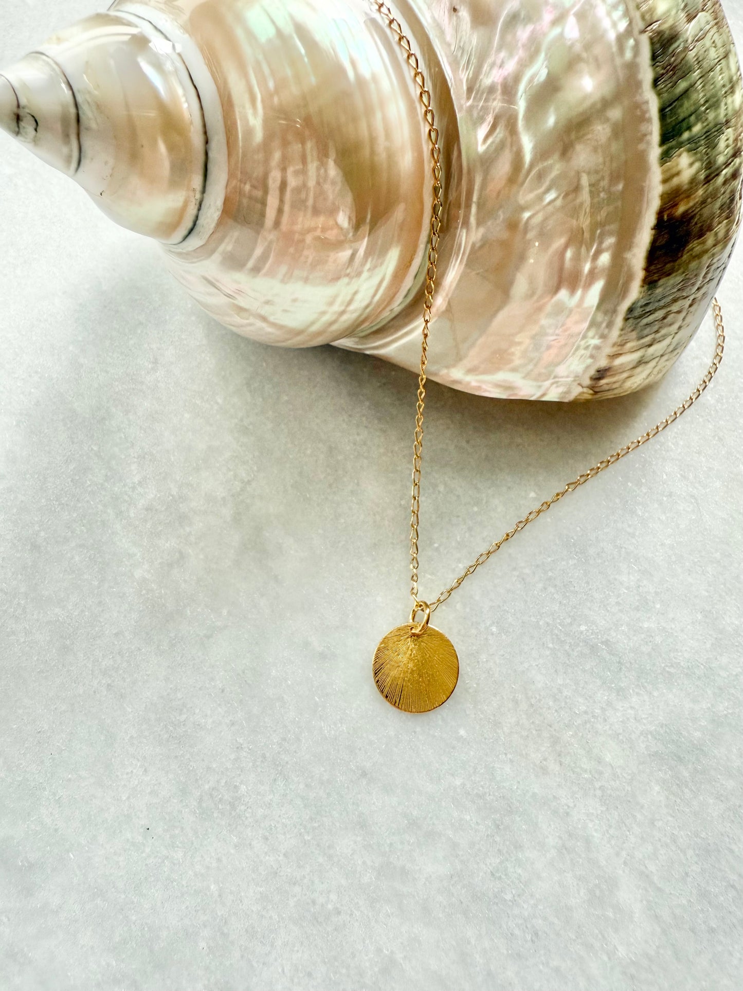 Circle Pendant Necklace / Gold Vermeil