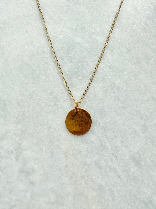 Circle Pendant Necklace / Gold Vermeil