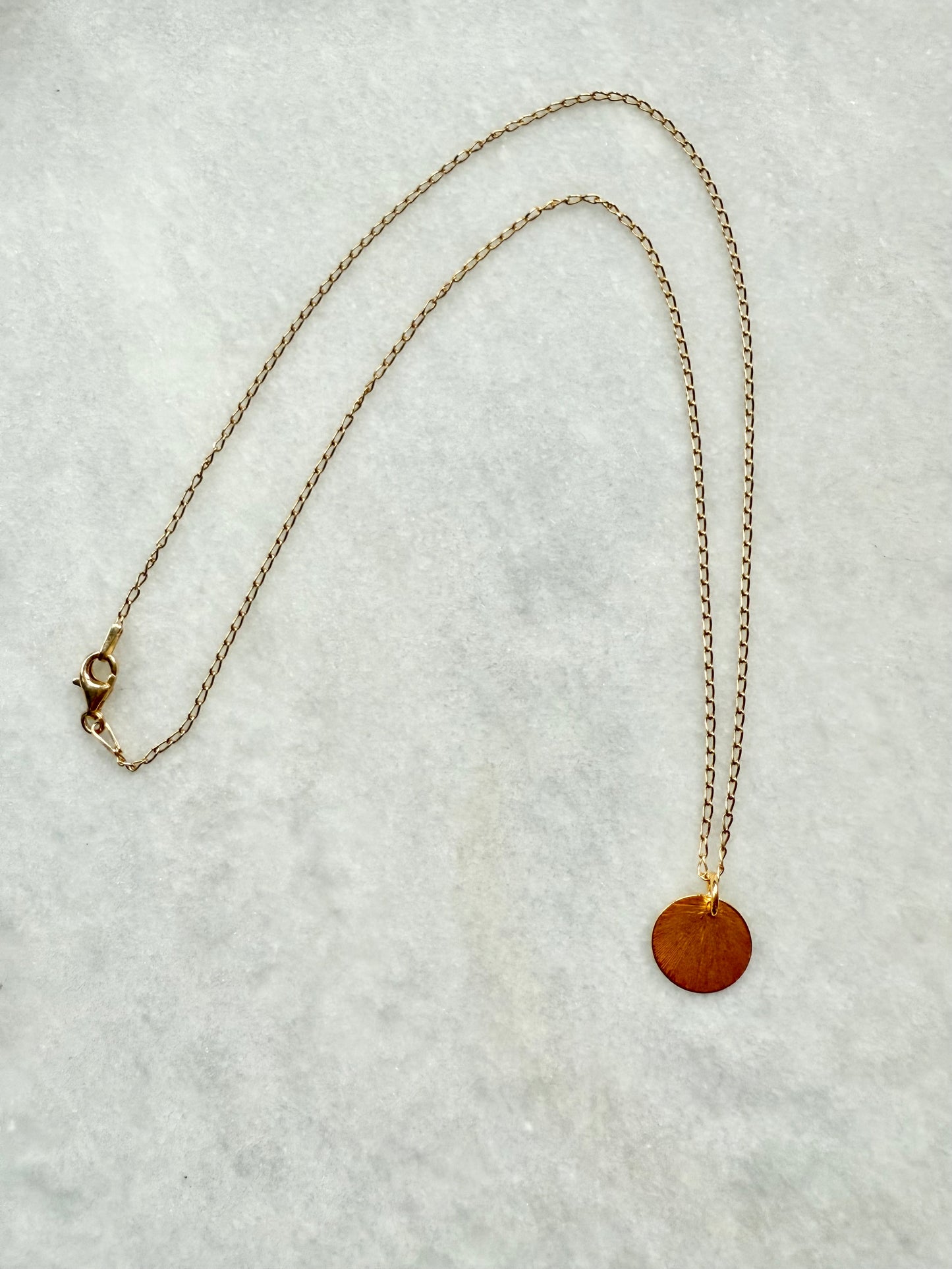 Circle Pendant Necklace / Gold Vermeil