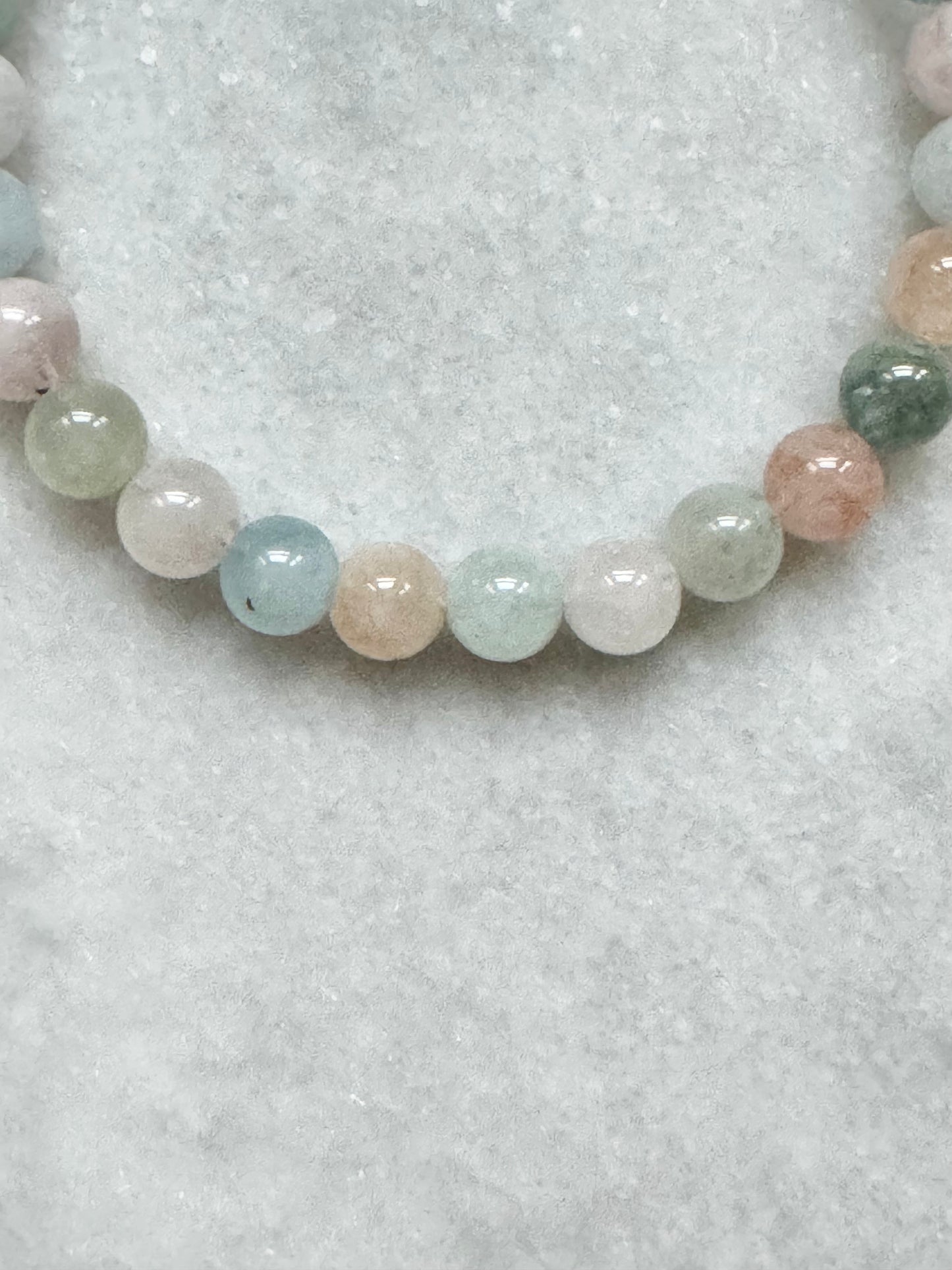 Morganite & Aquamarine Candy Bracelet / Gold Filled