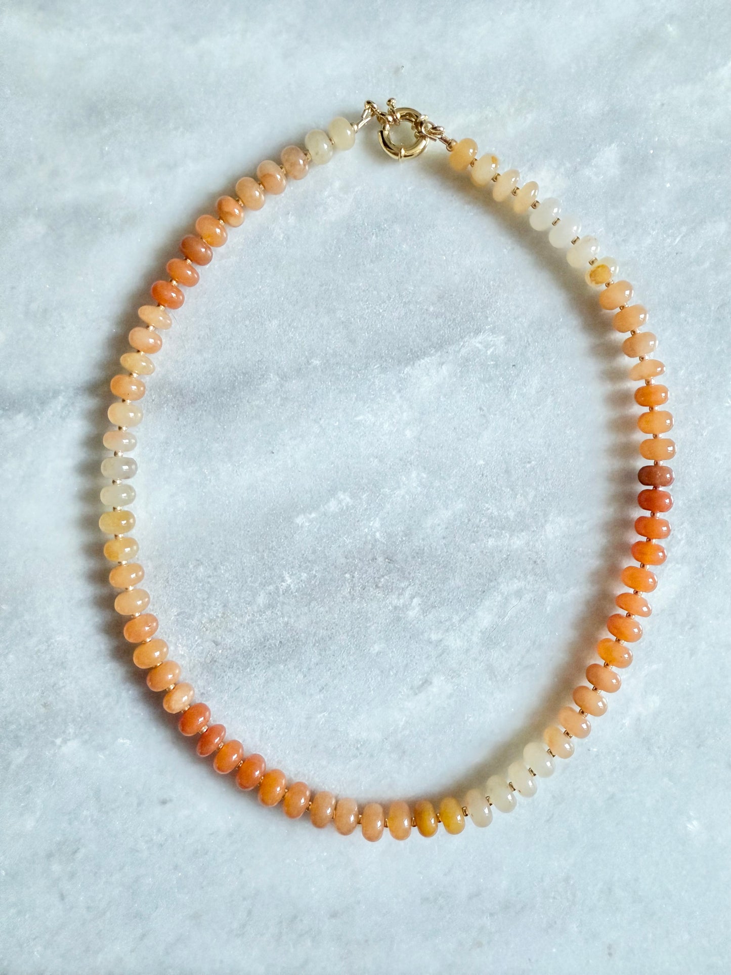 Red Aventurine Rondelle Necklace