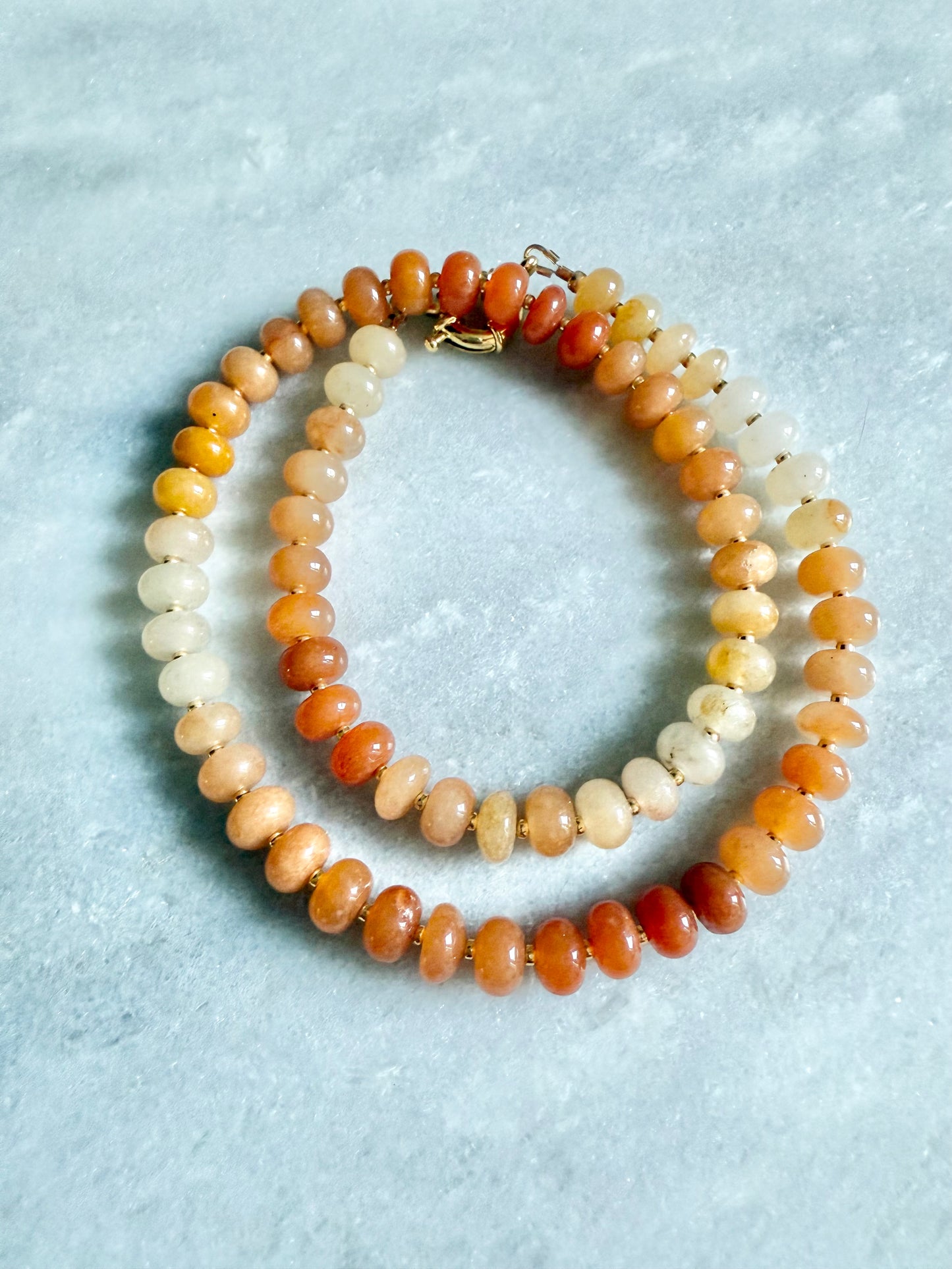 Red Aventurine Rondelle Necklace