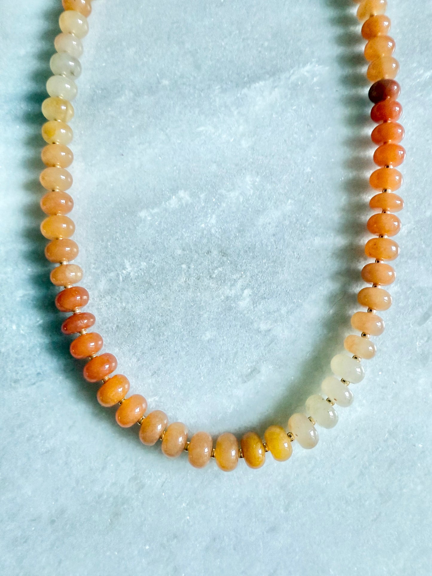 Red Aventurine Rondelle Necklace