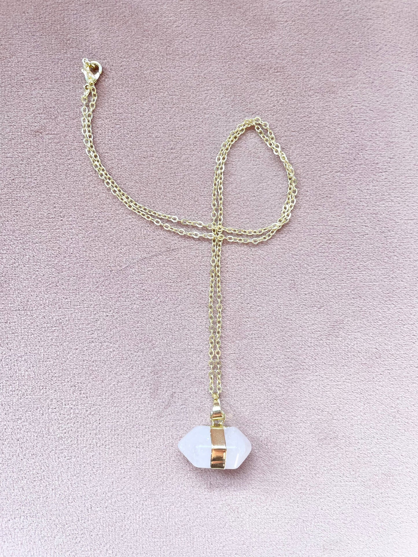 Anhänger Bergkristall aus Gold-Vermeil