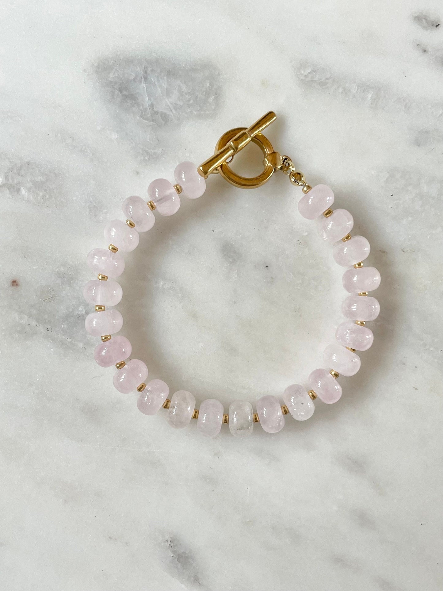 Rose Quartz Blossom Bracelet