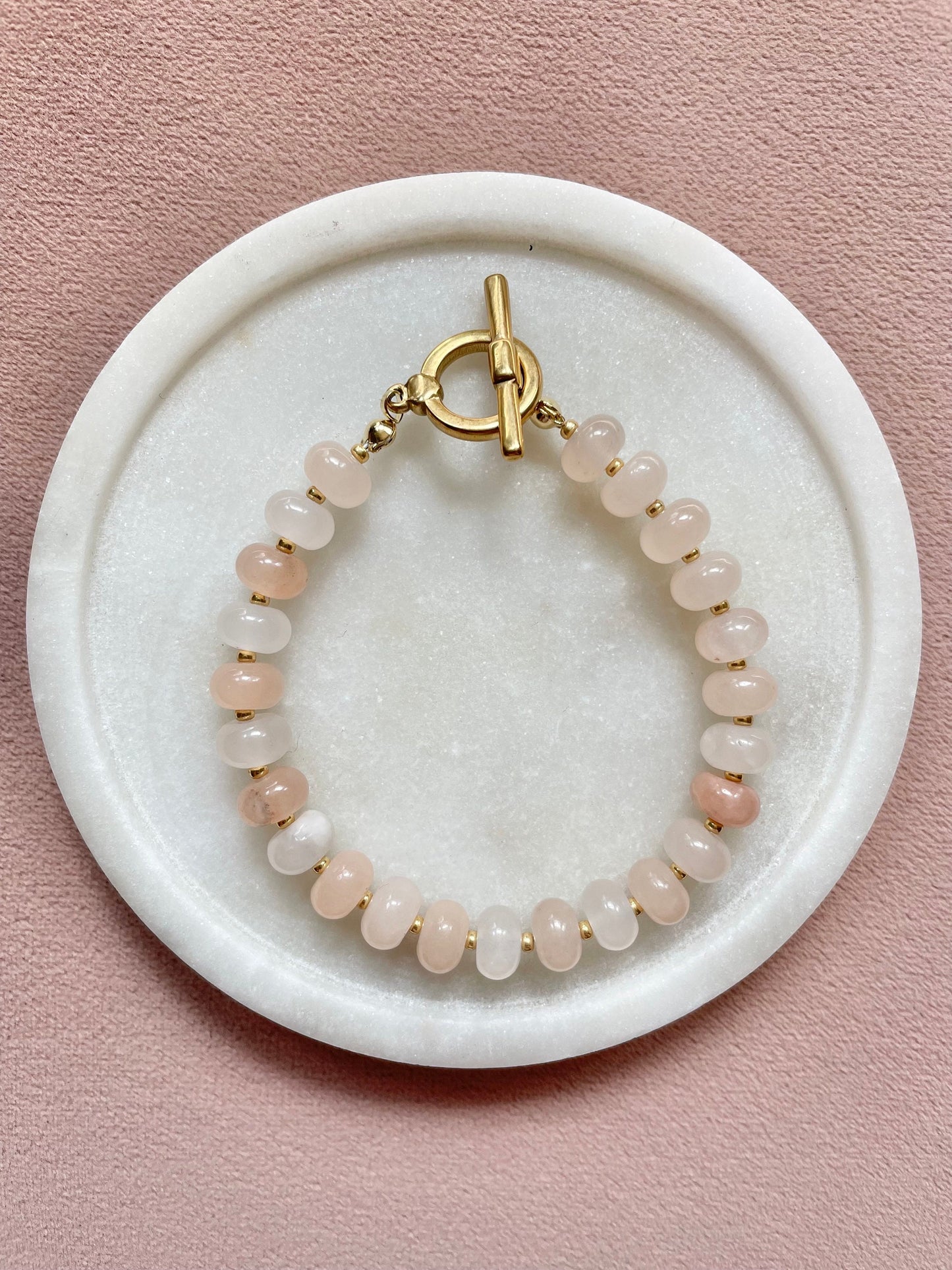 Pink Aventurine Candy Beaded Bracelet