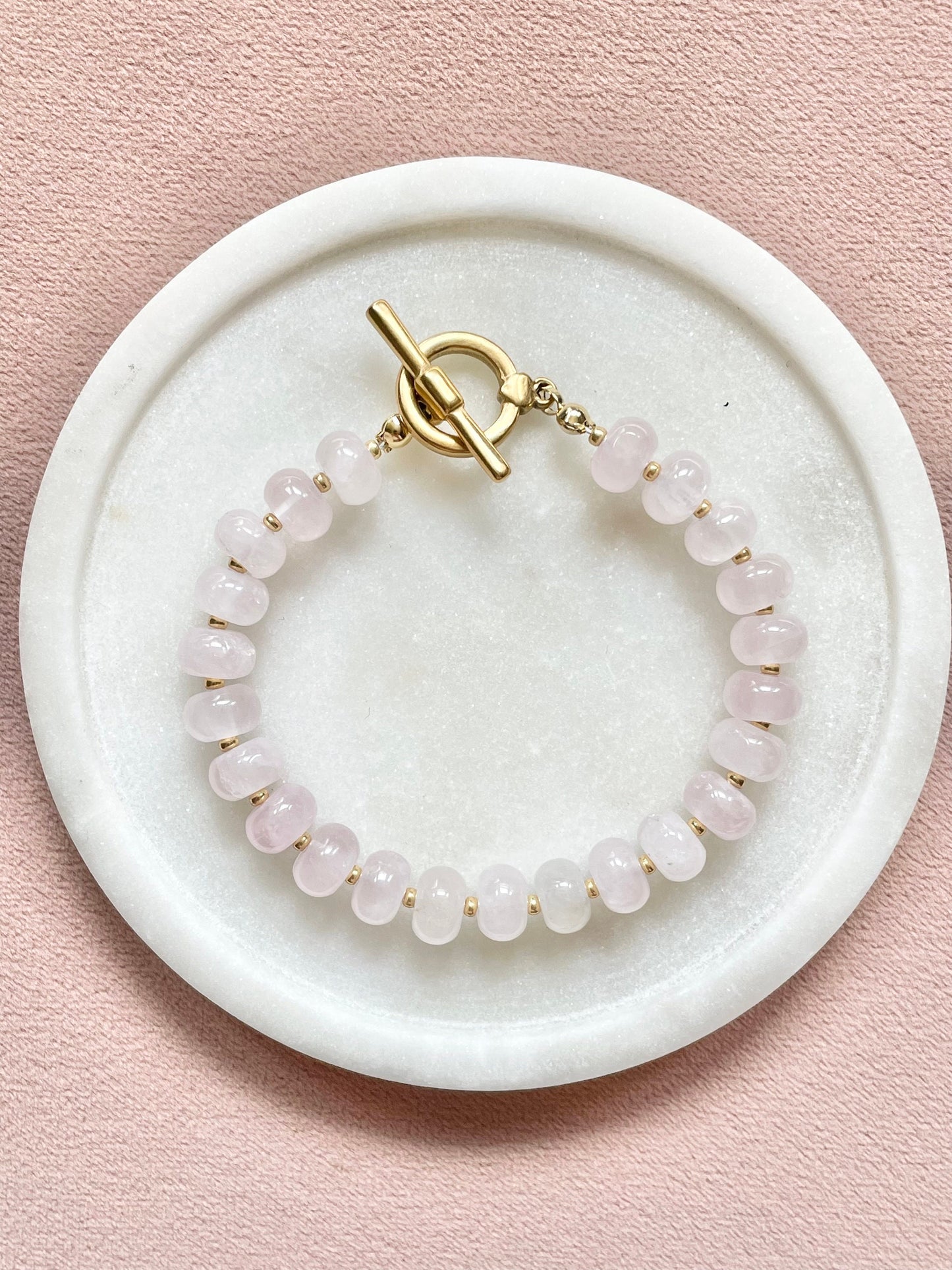 Rose Quartz Blossom Bracelet