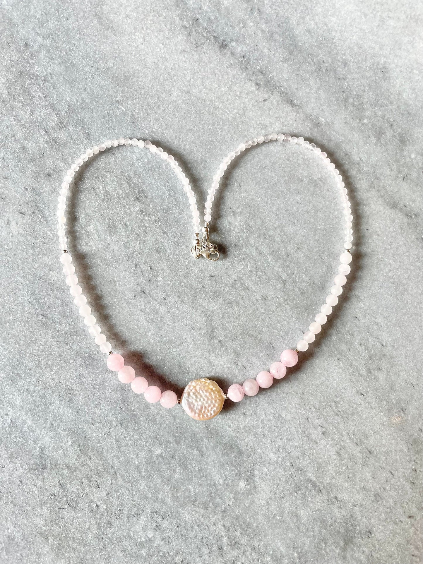 Rose Quartz & Pearl 'Dream' Necklace