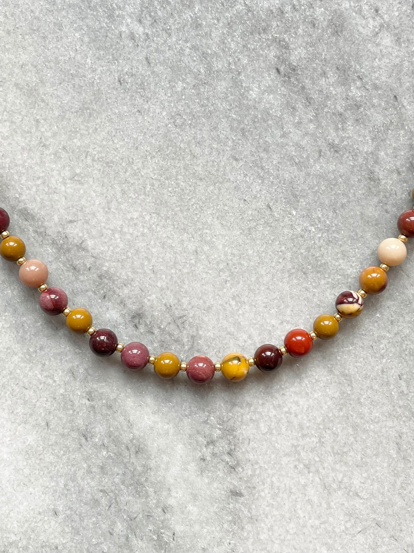 Mookaite Jasper Flower Power Boho Necklace
