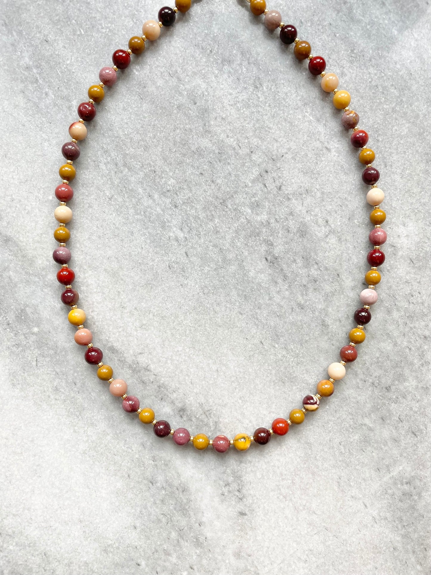Mookaite Jasper Flower Power Boho Necklace