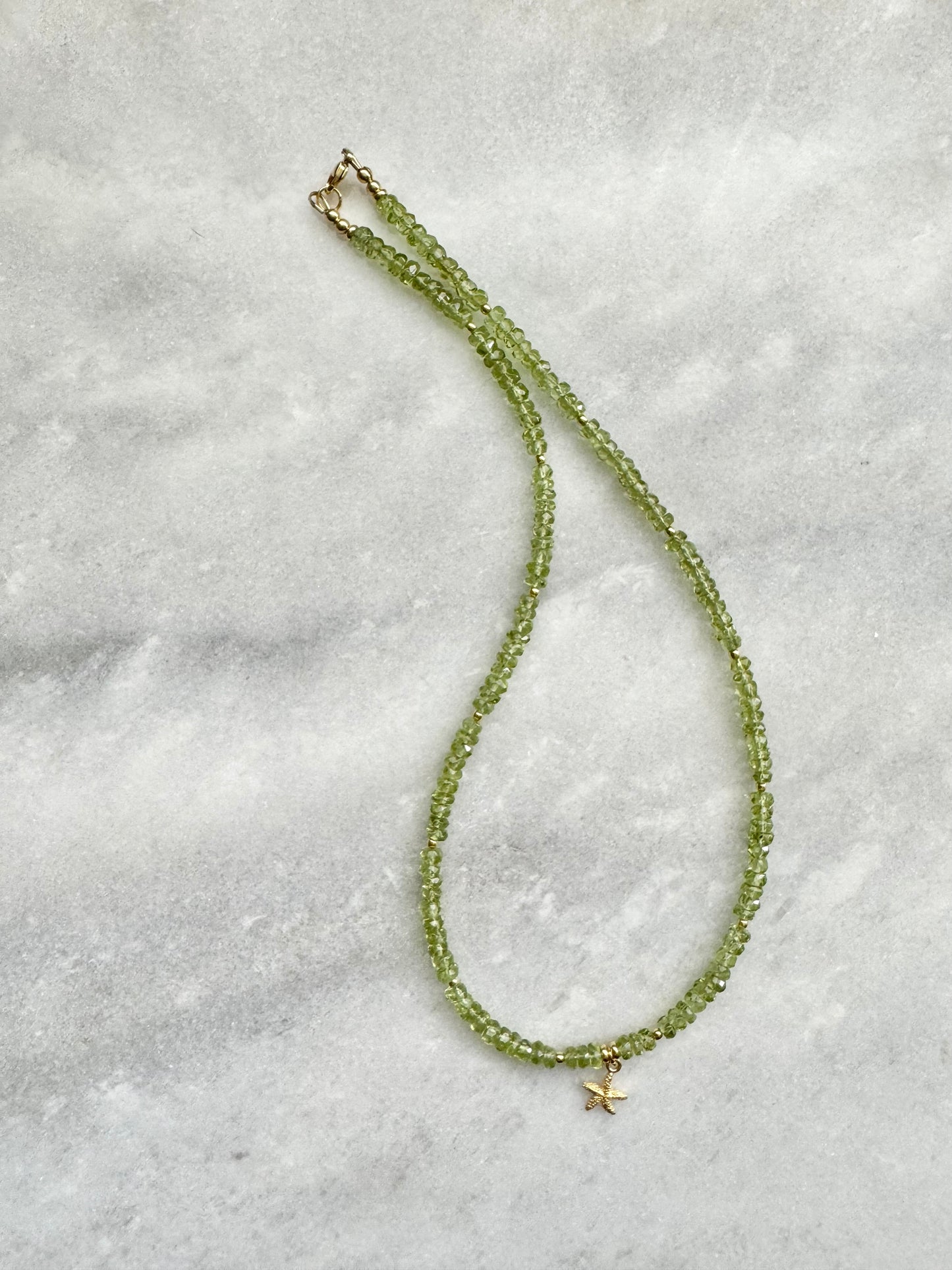 Peridot Starshine Necklace / Gold Vermeil