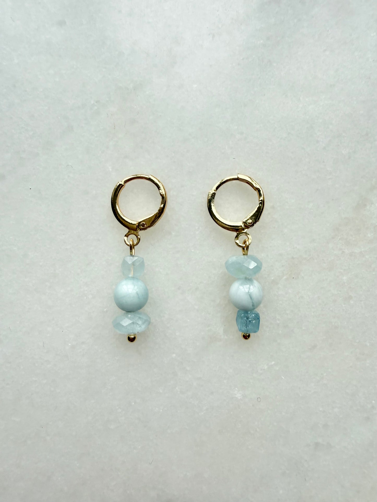 Birthstone Earrings | Natural Gemstone Huggie Hoops