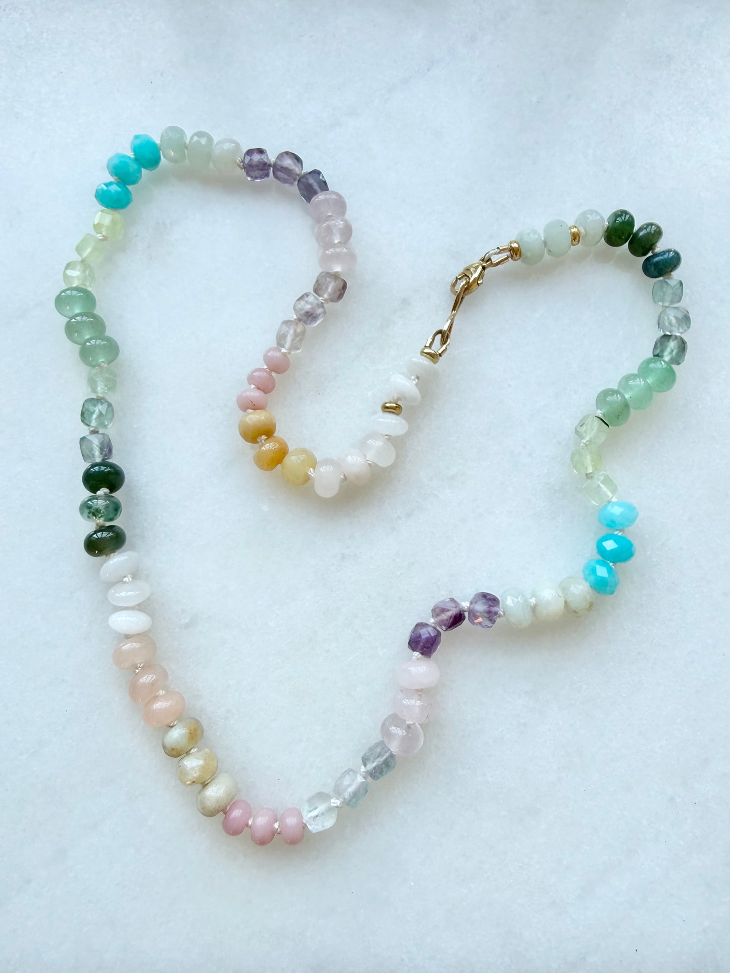 Rainbow Spectrum Hand Knotted Necklace
