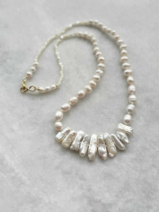 Artemis Pearl Necklace / Gold Vermeil