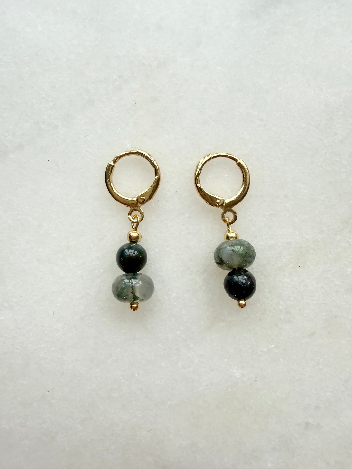 Birthstone Earrings | Natural Gemstone Huggie Hoops