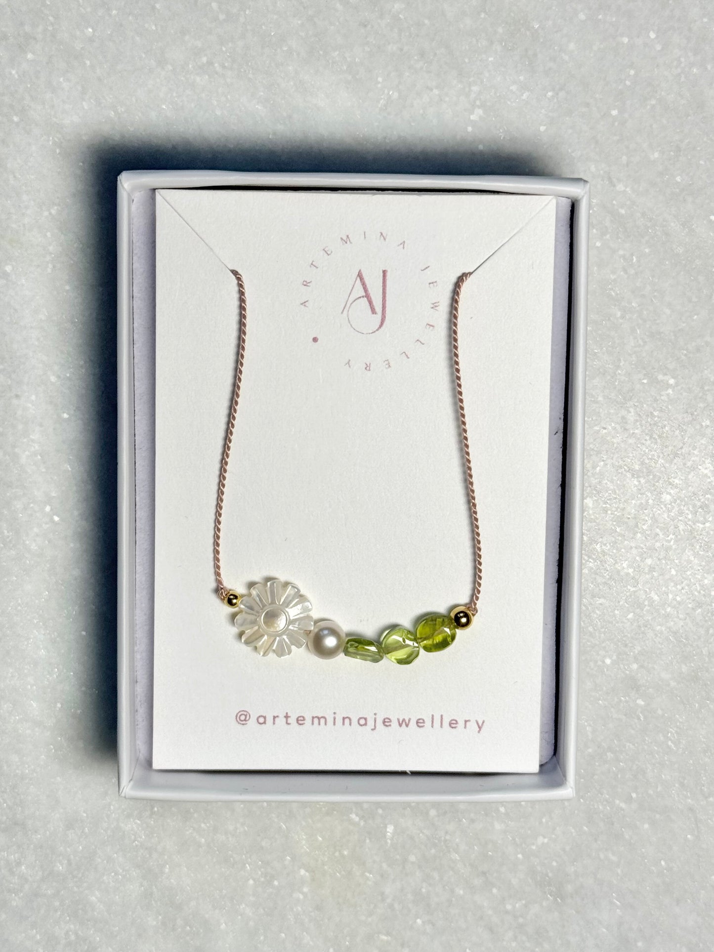 Peridot Pendant Necklace - August Birthstone