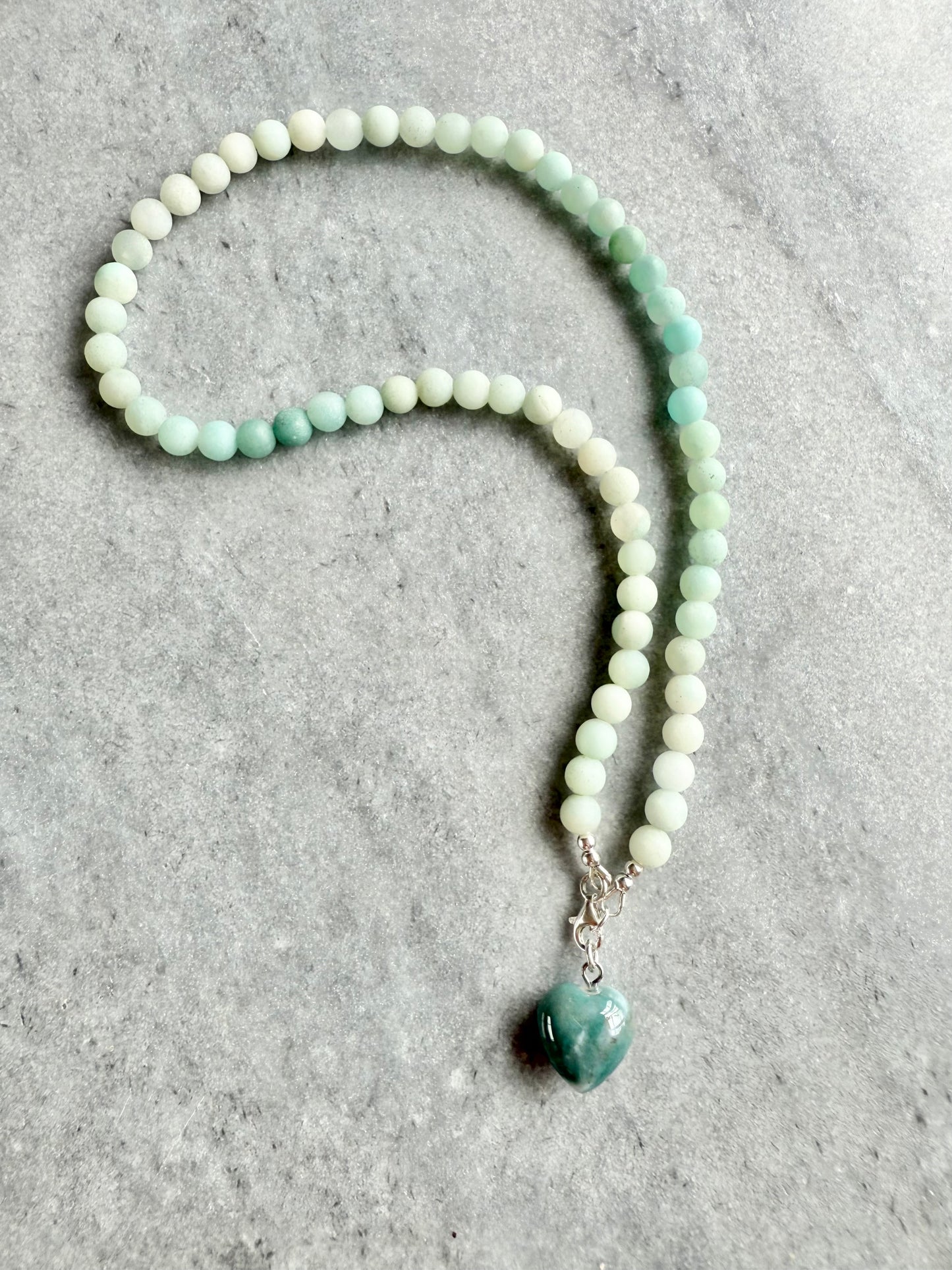 Frosted Amazonite Beaded Necklace