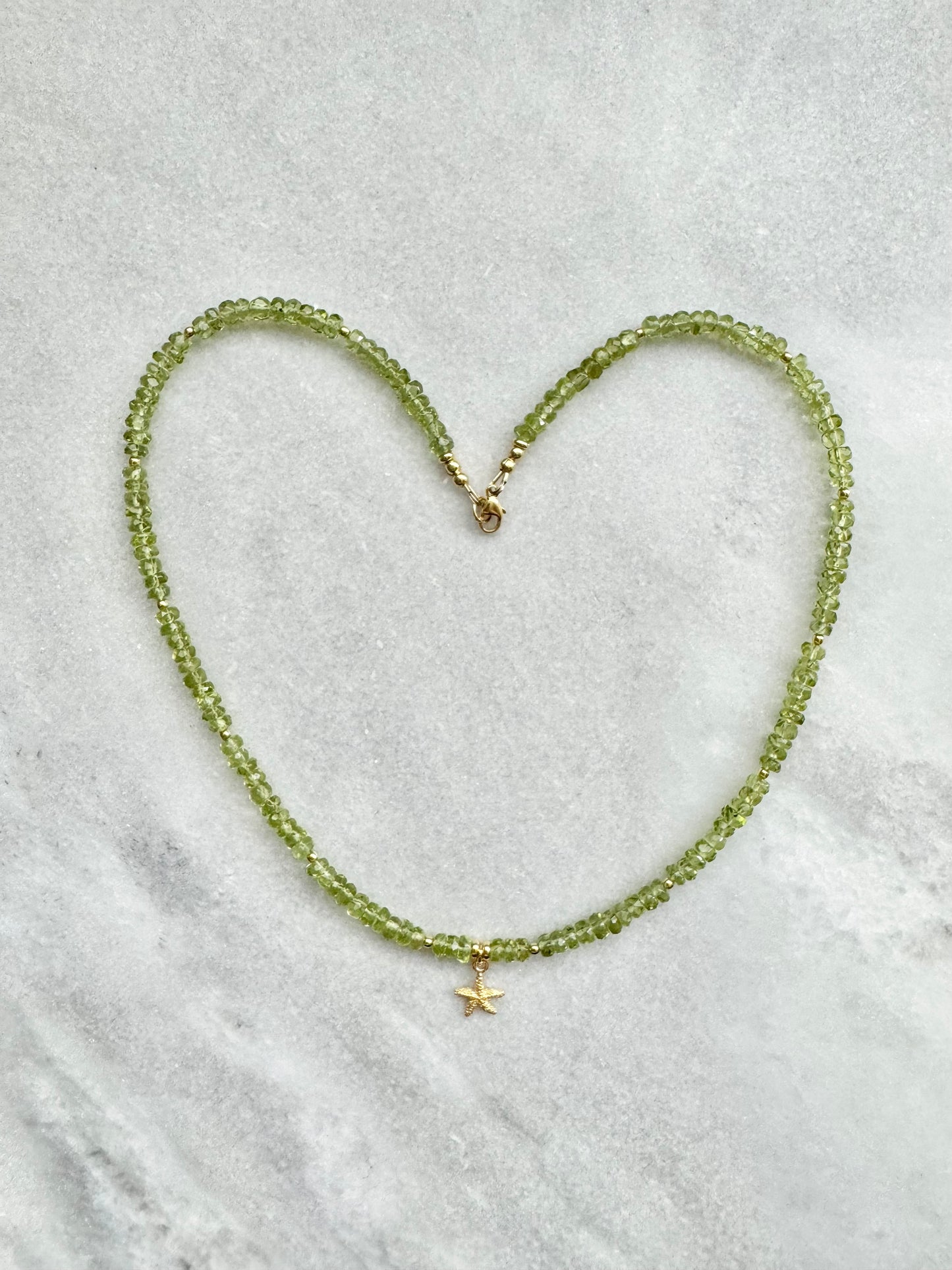 Peridot Starshine Necklace / Gold Vermeil