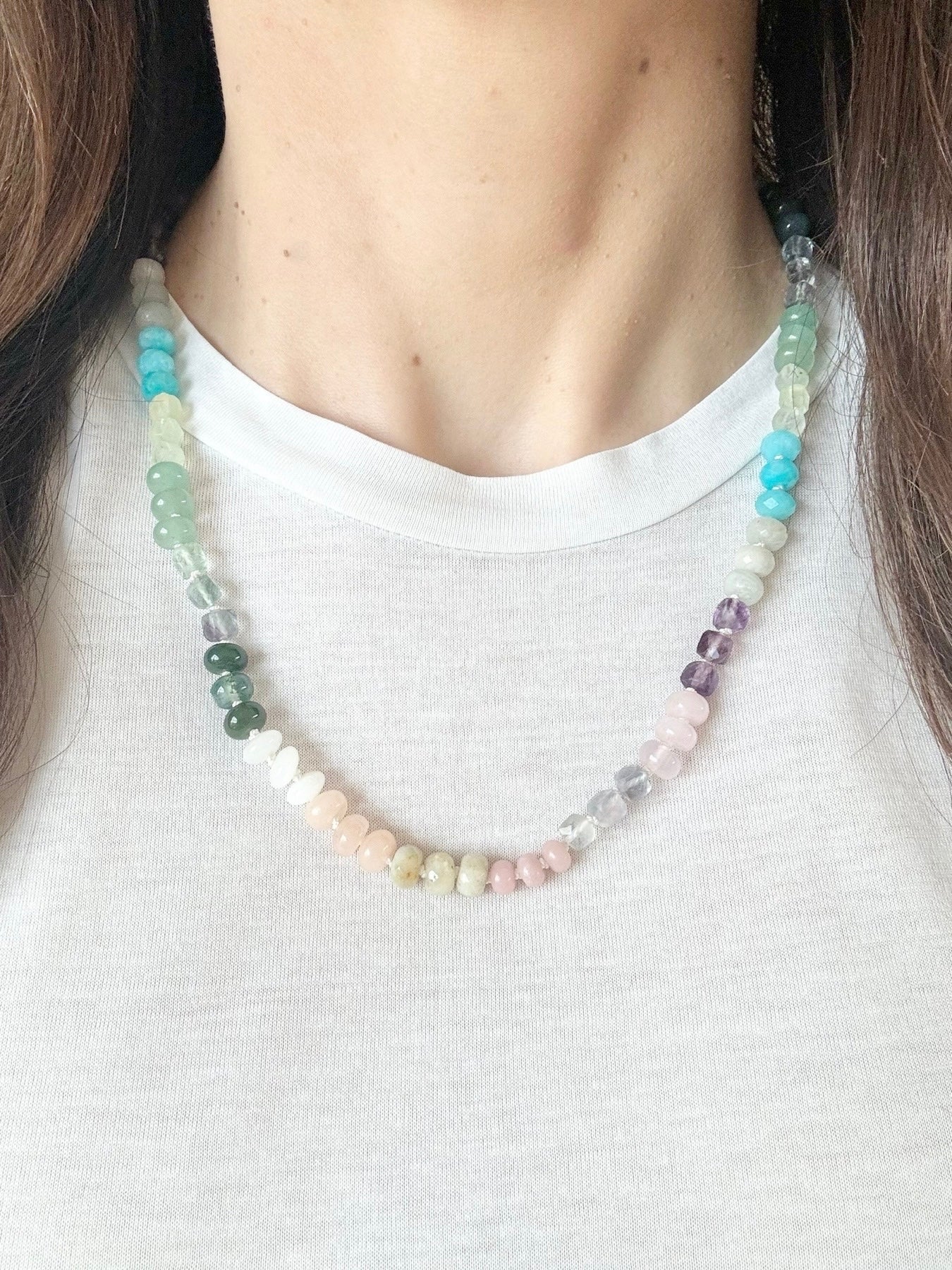 Rainbow Spectrum Hand Knotted Necklace