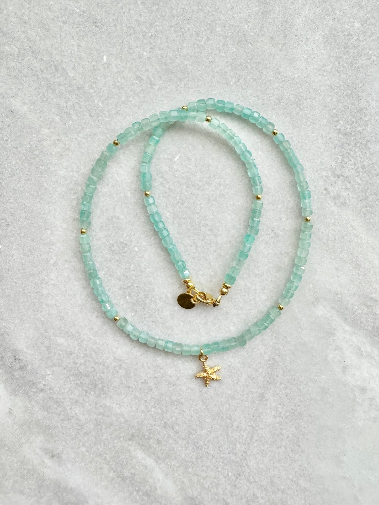 Amazonite Summer Breeze Necklace / Gold Vermeil