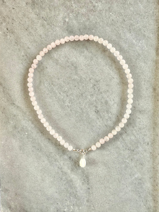 Rose Quartz Beaded Necklace