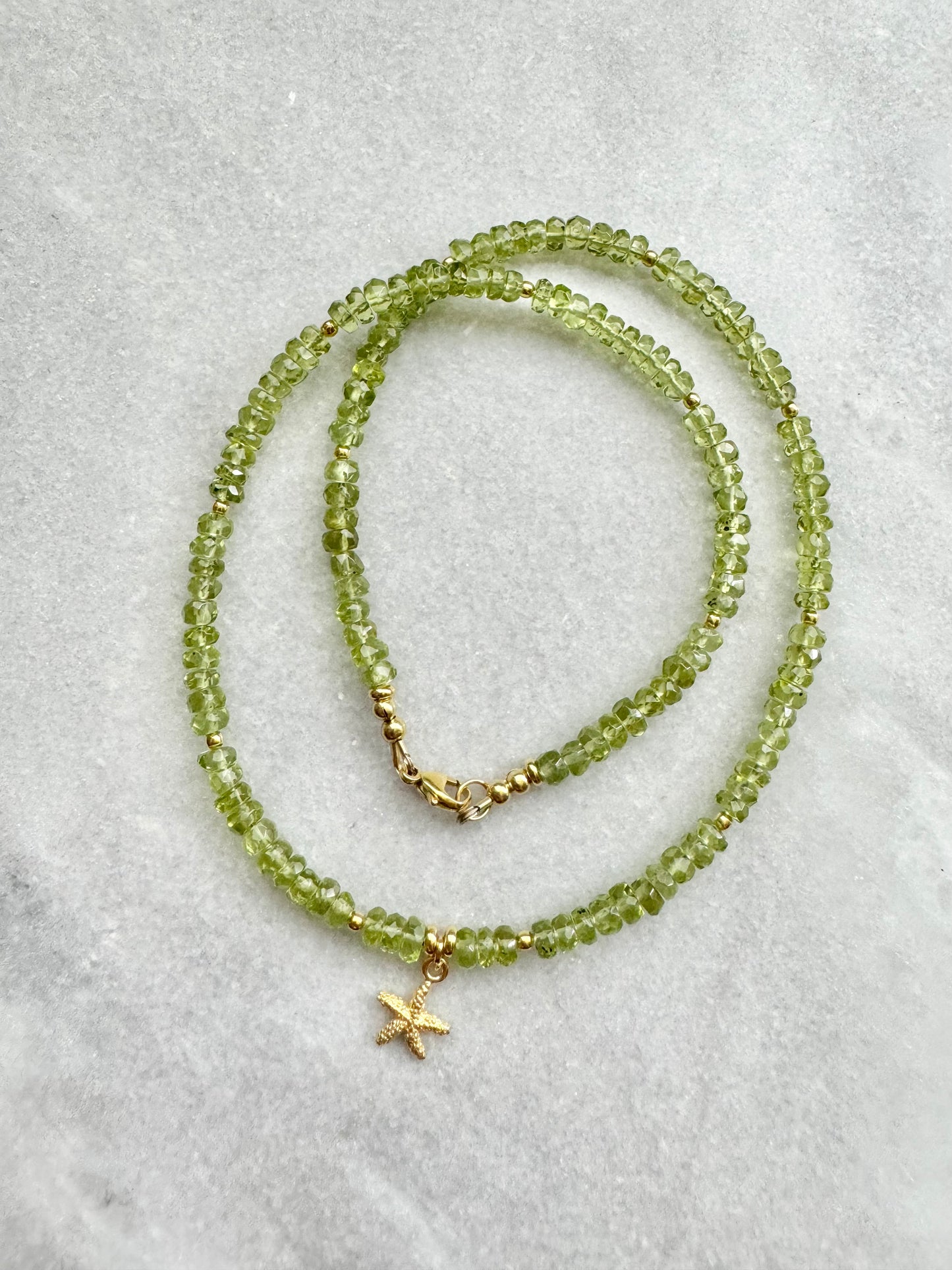 Peridot Starshine Necklace / Gold Vermeil