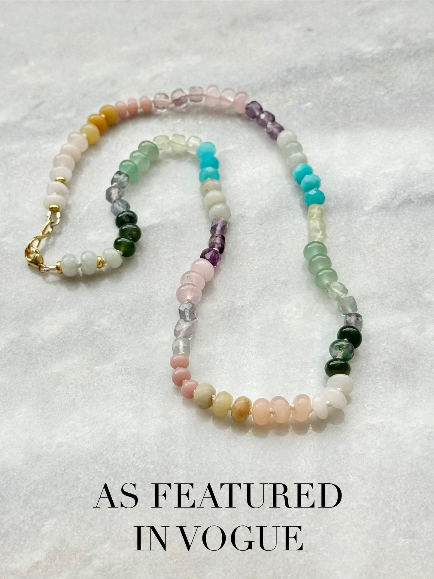 Rainbow Spectrum Hand Knotted Necklace