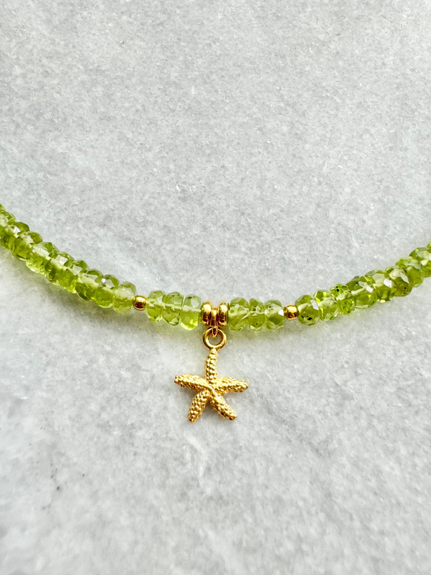 Peridot Starshine Necklace / Gold Vermeil