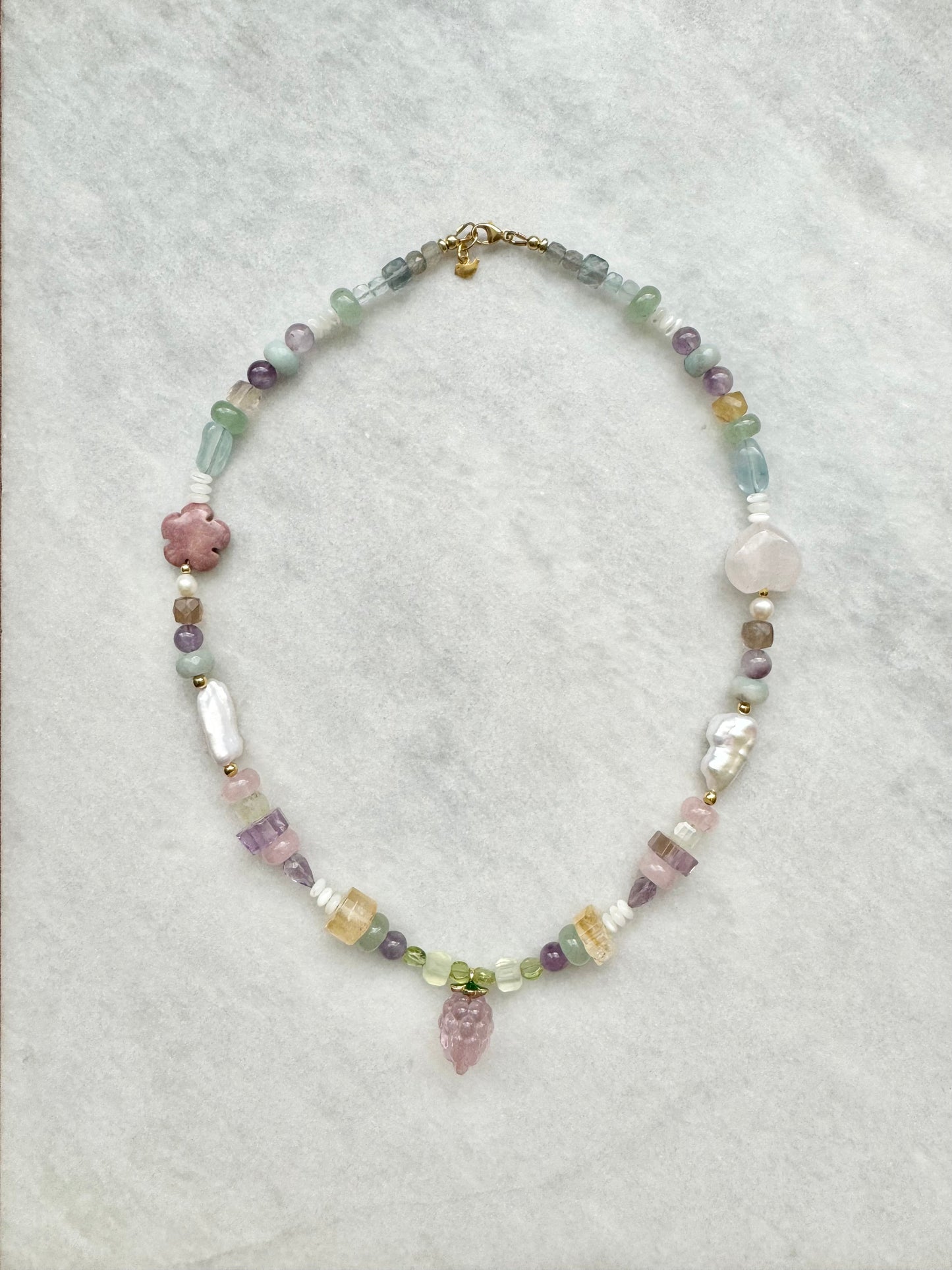 Rainbow Gemstone Tutti Frutti Necklace