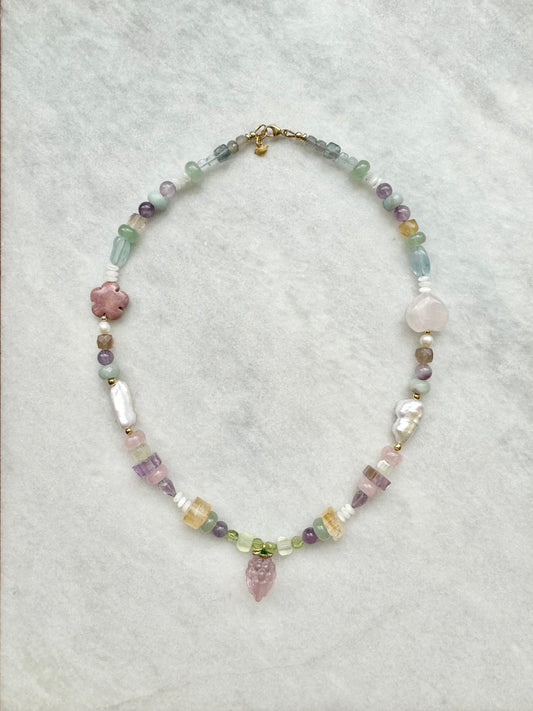 Rainbow Gemstone Tutti Frutti Necklace