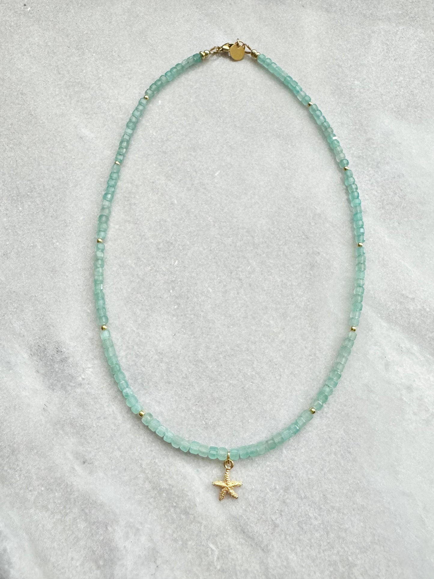 Amazonite Summer Breeze Necklace / Gold Vermeil