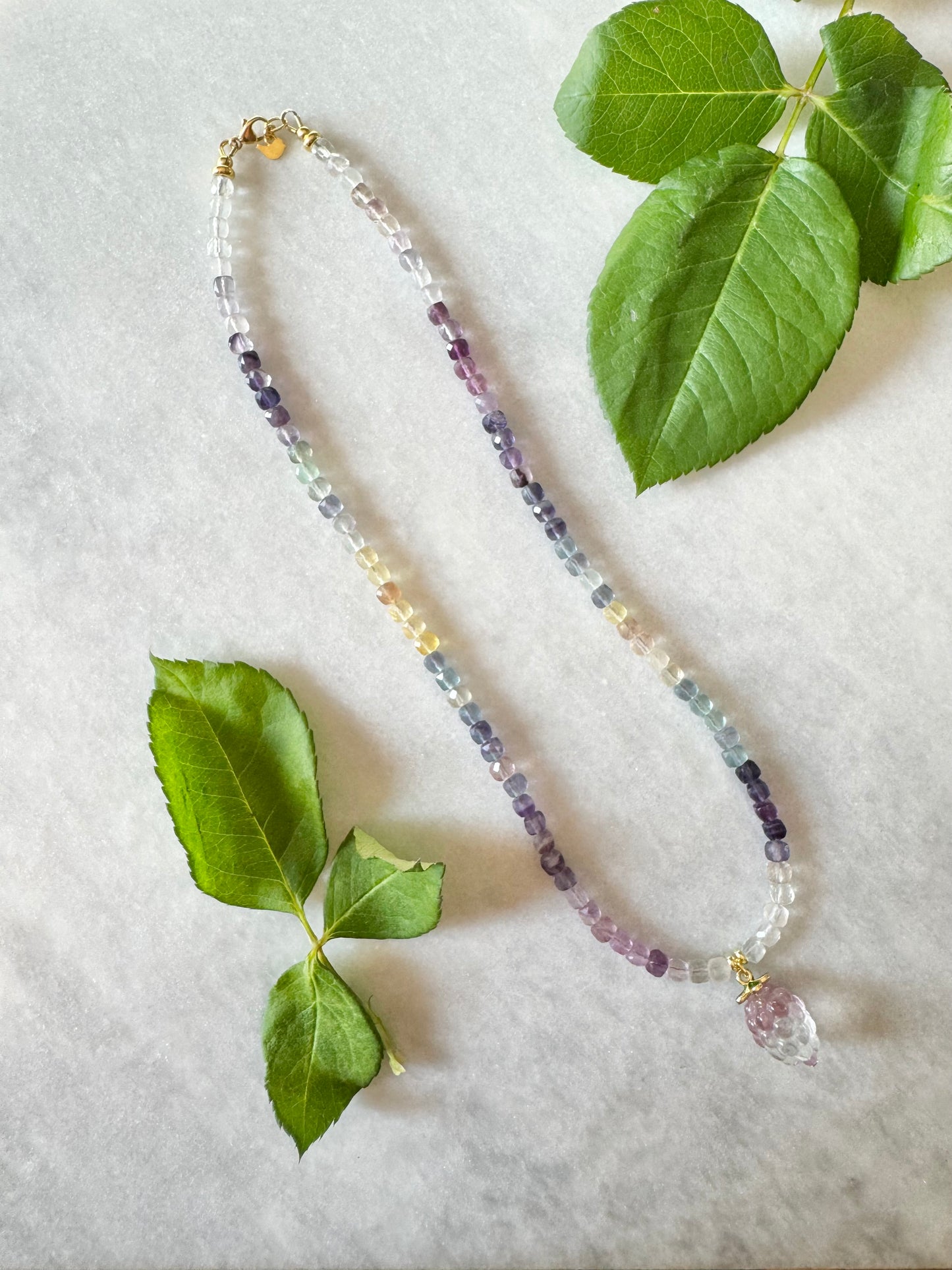 Rainbow Fluorite Necklace