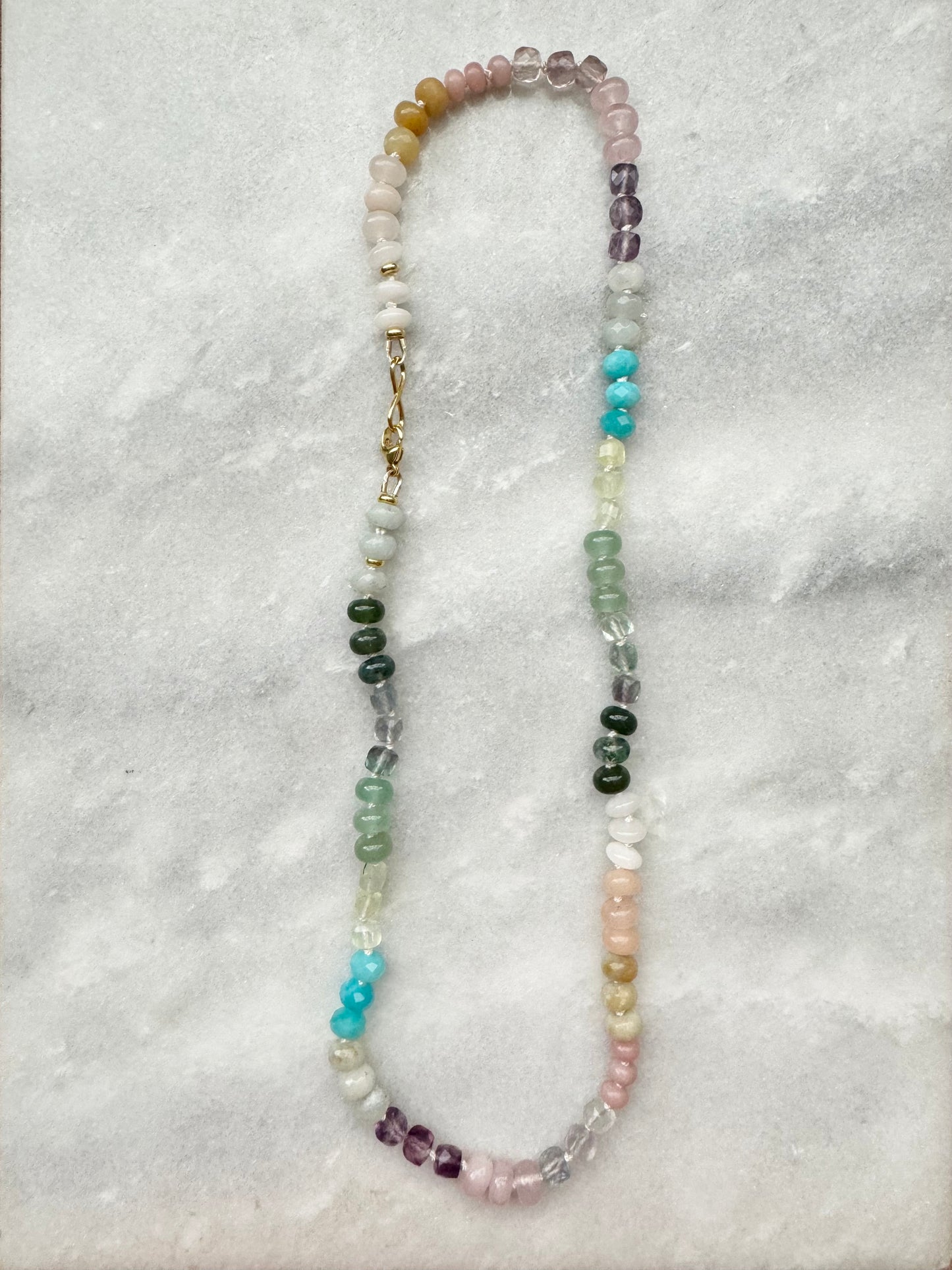 Rainbow Spectrum Hand Knotted Necklace