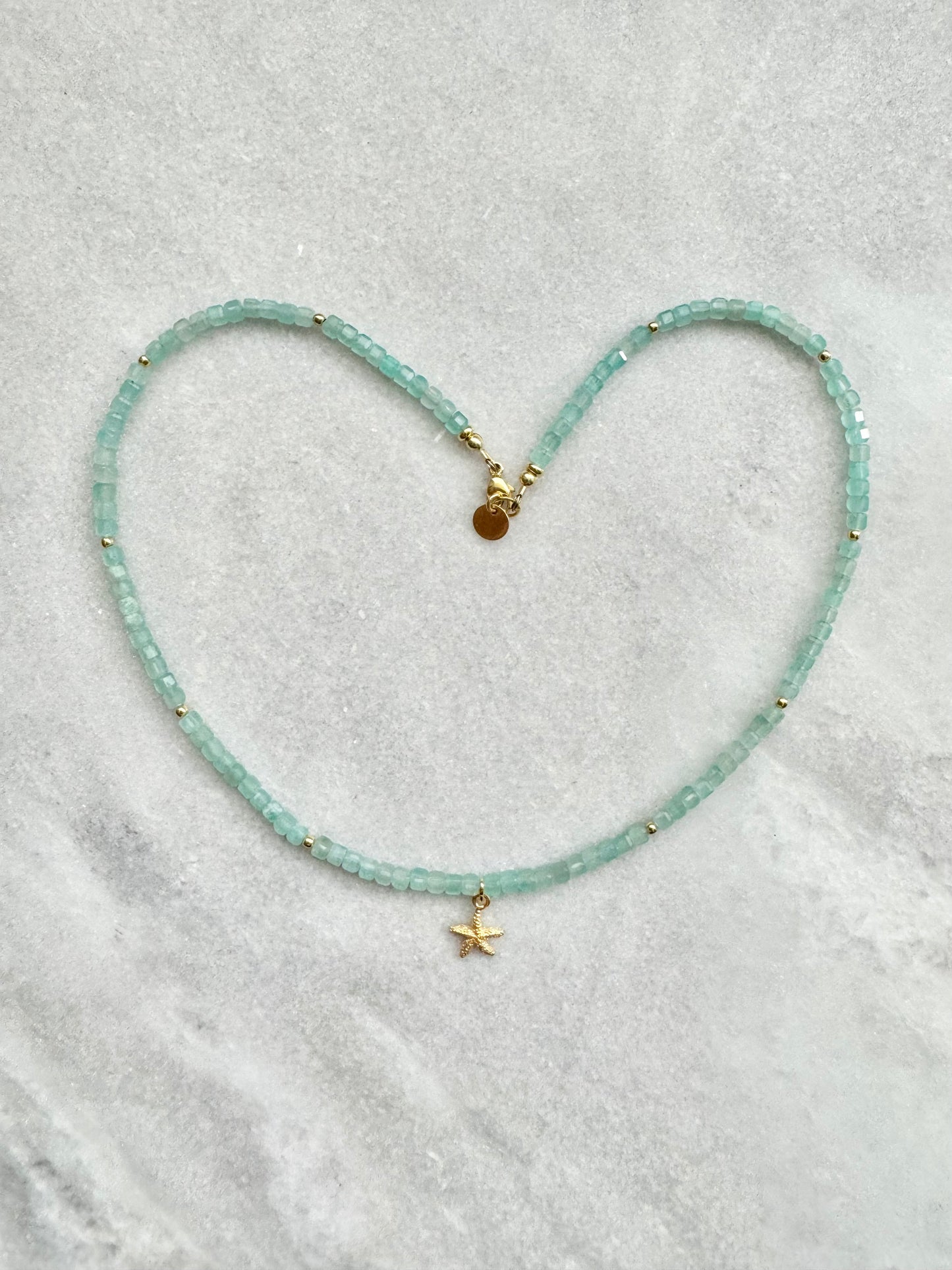 Amazonite Summer Breeze Necklace / Gold Vermeil